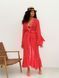 Beach chiffon long cover up with frills Tyu-Tyu! One Size red and white polka dot