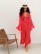 Beach chiffon long cover up with frills Tyu-Tyu! One Size red and white polka dot