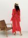 Beach chiffon long cover up with frills Tyu-Tyu! One Size red and white polka dot