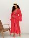 Beach chiffon long cover up with frills Tyu-Tyu! One Size red and white polka dot
