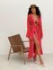 Beach chiffon long cover up with frills Tyu-Tyu! One Size red and white polka dot