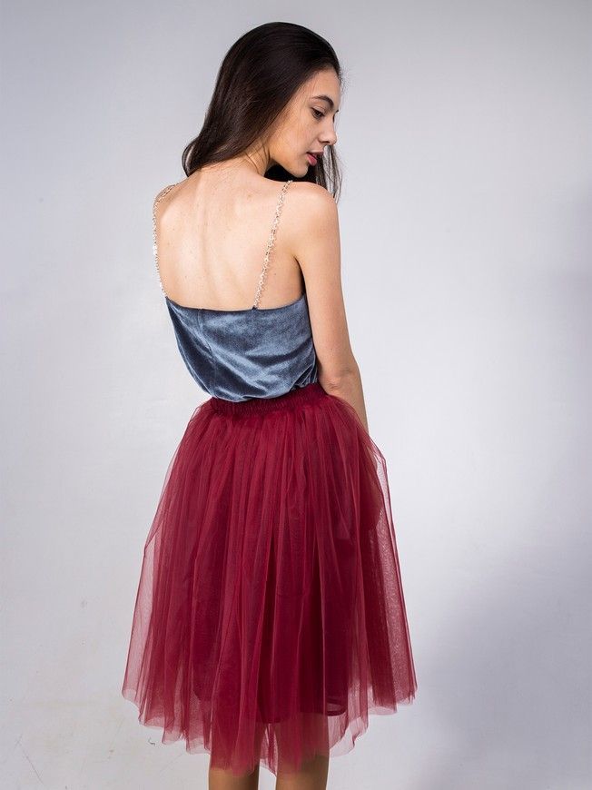 Marsala Bordo Tulle skirt AIRSKIRT