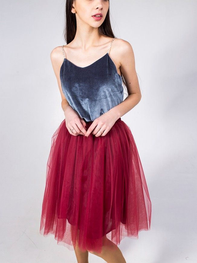 Marsala Bordo Tulle skirt AIRSKIRT
