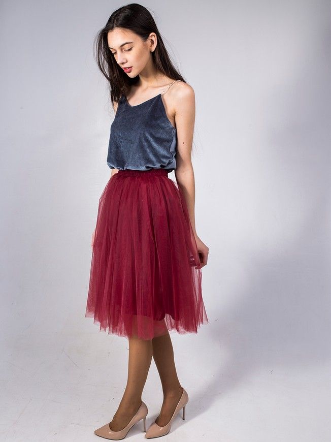 Marsala Bordo Tulle skirt AIRSKIRT