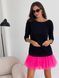 Constructor-dress black AIRDRESS Evening with removable neon pink skirt