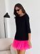 Constructor-dress black AIRDRESS Evening with removable neon pink skirt