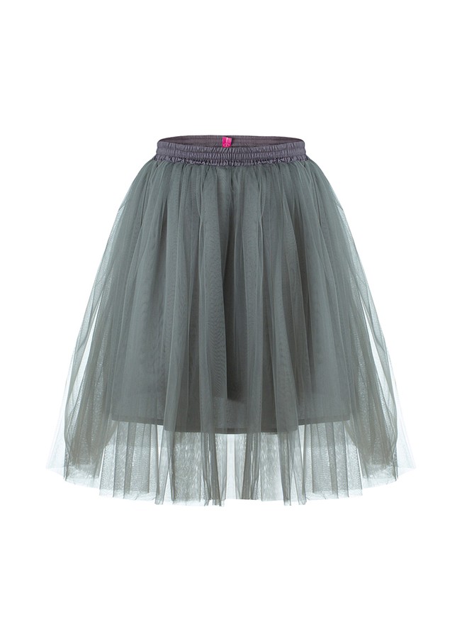 Graphite Gray Tulle skirt Airskirt mini