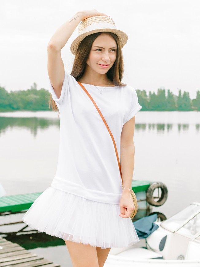 Сукня-конструктор AIRDRESS біла зі знімною білою спідницею