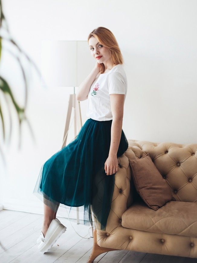 Юбка-пачка AIRSKIRT CASUAL Изумрудная миди