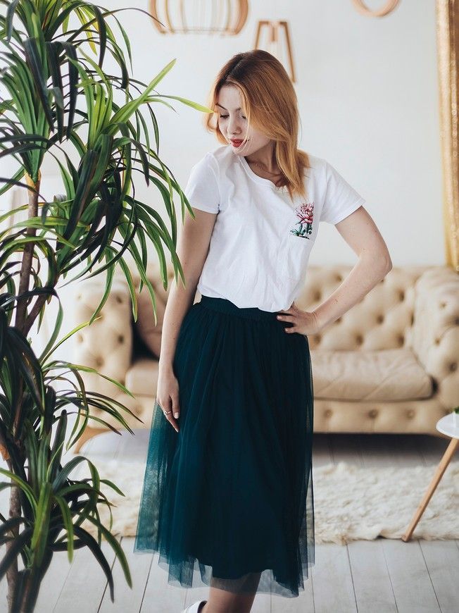 Юбка-пачка AIRSKIRT CASUAL Изумрудная миди
