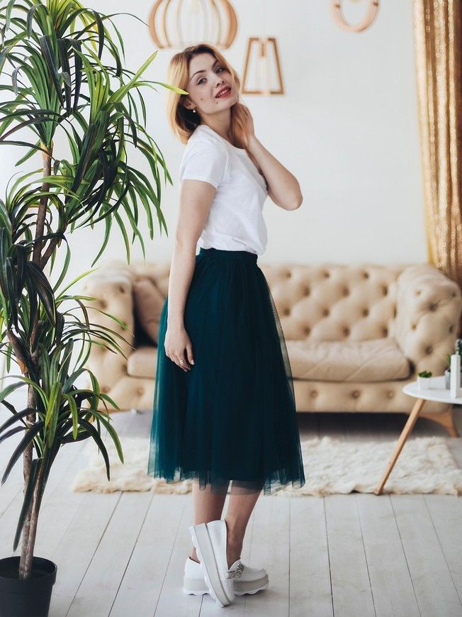 Юбка-пачка AIRSKIRT CASUAL Изумрудная миди