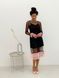 Black Tulle Dress with dusty pink ruffles