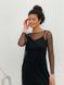 Black Tulle Dress with dusty pink ruffles