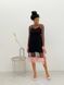 Black Tulle Dress with dusty pink ruffles