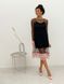 Black Tulle Dress with dusty pink ruffles