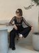 Сукня-сітка Tulle Dress Stripe чорна у смужку