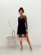 Black Tulle Dress with dusty pink ruffles