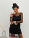 Black Tulle Dress with dusty pink ruffles