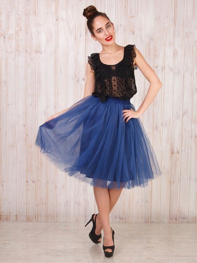 Navy blue Tulle skirt AIRSKIRT