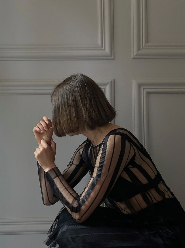 Сукня-сітка Tulle Dress Stripe чорна у смужку