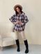 Shirt oversize Boyfriend's Tyu-Tyu! One size milk in navy blue and red tartan
