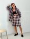 Shirt oversize Boyfriend's Tyu-Tyu! One size milk in navy blue and red tartan
