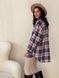 Shirt oversize Boyfriend's Tyu-Tyu! One size milk in navy blue and red tartan