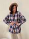 Shirt oversize Boyfriend's Tyu-Tyu! One size milk in navy blue and red tartan