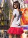 Constructor-dress gray Airdress with removable red skirt