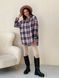 Shirt oversize Boyfriend's Tyu-Tyu! One size milk in navy blue and red tartan