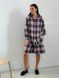 Shirt oversize Boyfriend's Tyu-Tyu! One size milk in navy blue and red tartan