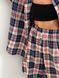 Shirt oversize Boyfriend's Tyu-Tyu! One size milk in navy blue and red tartan
