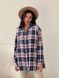 Shirt oversize Boyfriend's Tyu-Tyu! One size milk in navy blue and red tartan