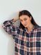 Shirt oversize Boyfriend's Tyu-Tyu! One size milk in navy blue and red tartan