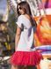 Constructor-dress gray Airdress with removable red skirt