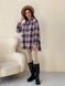 Shirt oversize Boyfriend's Tyu-Tyu! One size milk in navy blue and red tartan