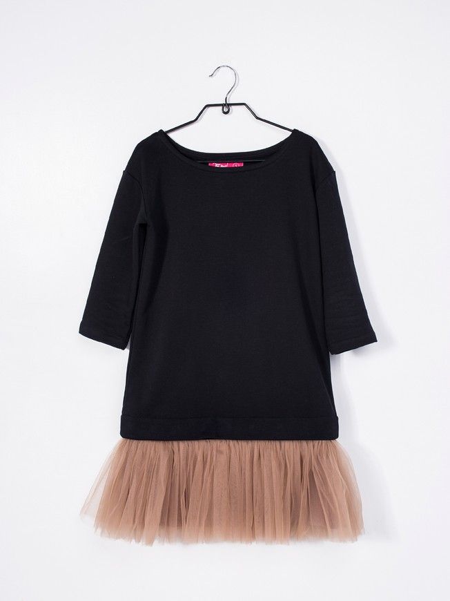 AIRDRESS set: black top and 6 removable skirts (lush smoky, latte, blush pink, marsala, graphite gray)