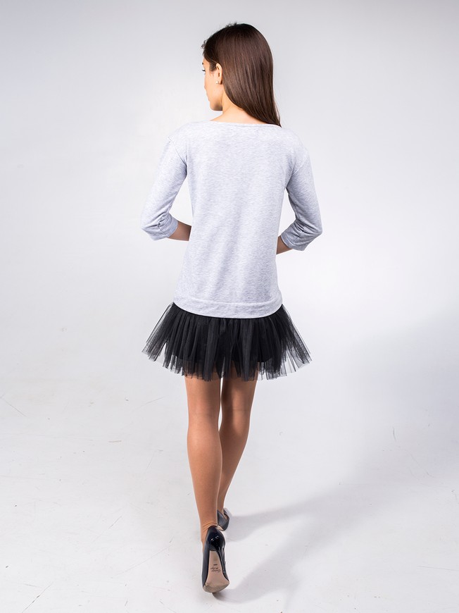 Платье-конструктор AIRDRESS серое со съемной черной юбкой