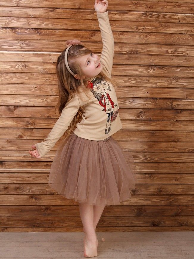 Комплект спідниць-пачок AIRSKIRT Family Look Латте