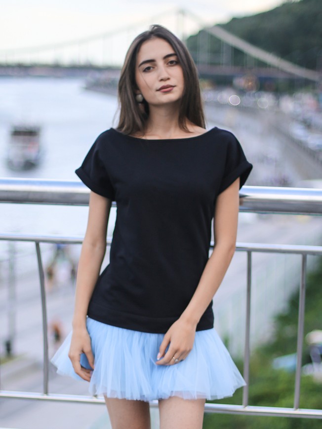 Сукня-конструктор AIRDRESS чорна зі знімною блакитною спідницею