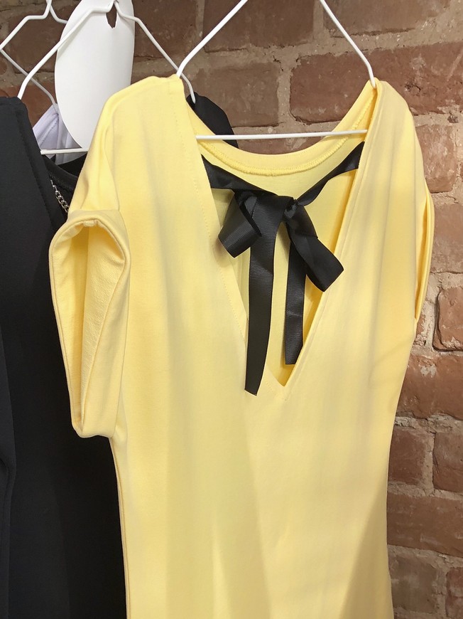 Сукня-конструктор AIRDRESS лимонна зі знімною чорною спідницею