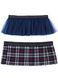 Set of 2 removable skirts fot constructor dress AIRDRESS Tyu-Tyu! XXS: lush navy blue and navy blue tartan