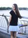 Constructor-dress black Airdress with removable blue skirt