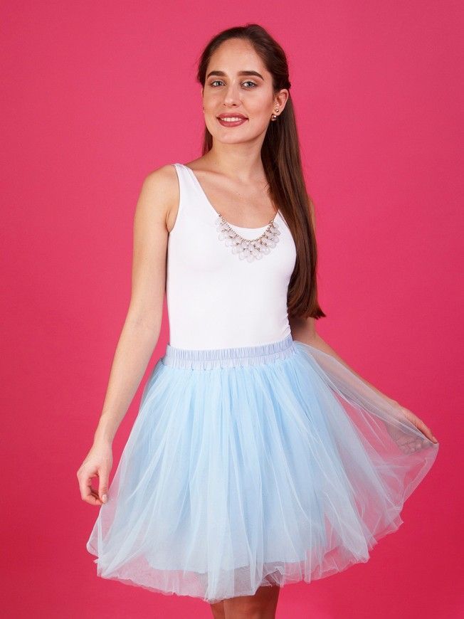 Sky Blue Tulle skirt Airskirt mini