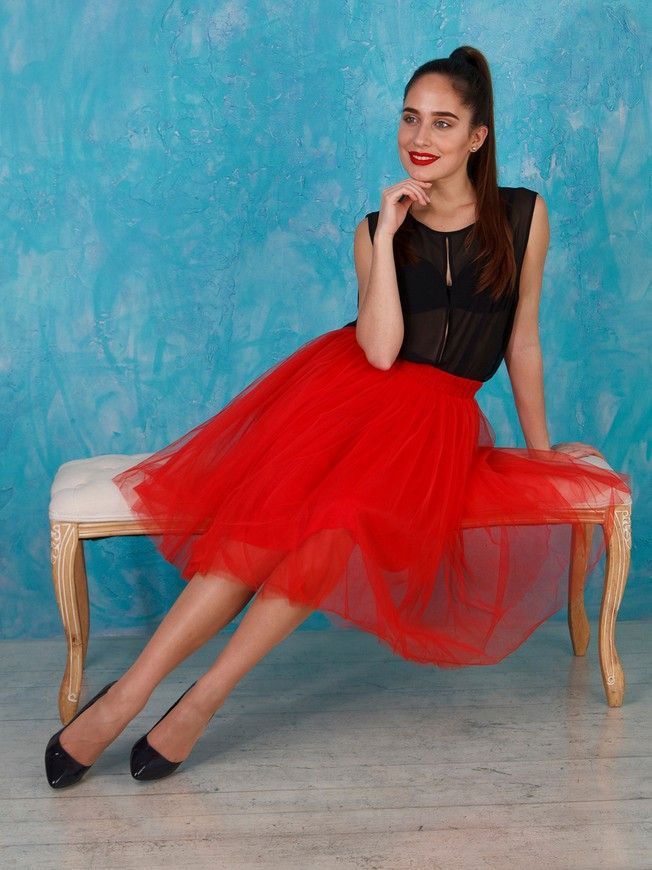 Спідниця-пачка AIRSKIRT Червона міді