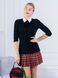 AIRDRESS set: black top and 2 removable skirts (lush blush pink and red tartan)