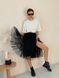 Black Tulle skirt with ruffle AIRSKIRT