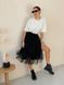 Black Tulle skirt with ruffle AIRSKIRT