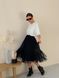 Black Tulle skirt with ruffle AIRSKIRT