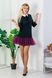 Constructor-dress black Airdress with removable plum skirt and collar